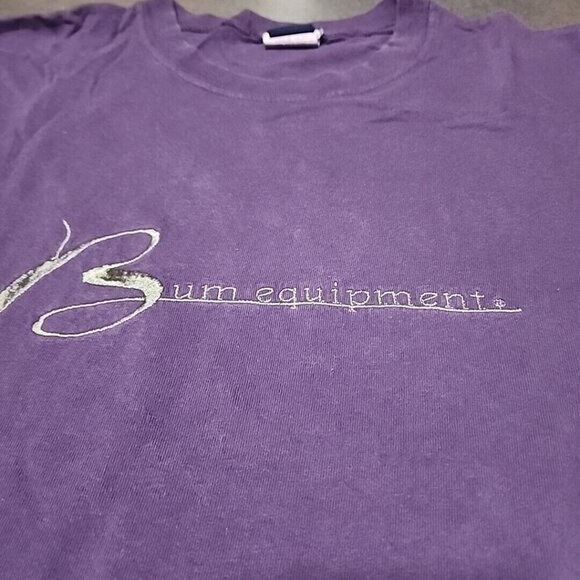B.U.M. Equipment Other - B.U.M Equipment Embroidered Spellout Purple Cotton T-shirt Vintage men's large